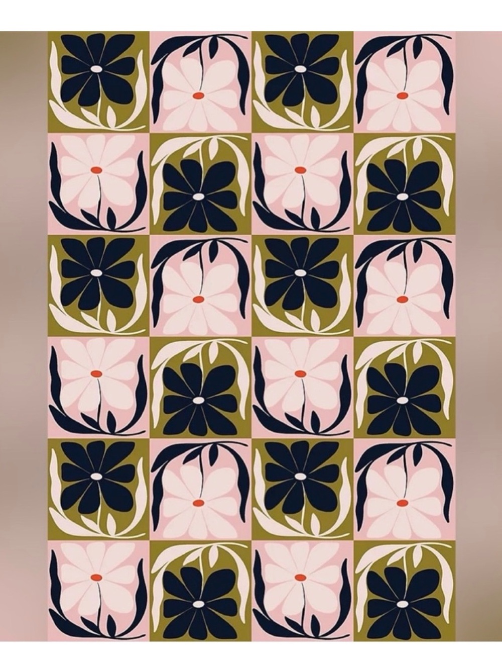Anthropologie x Wallshoppe Floral Chic Geometric Wallpaper
